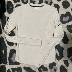 Nike Run White cream Cable Knit Sweater